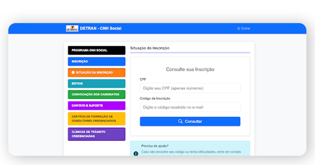 Como fazer o cadastro na CNH Social