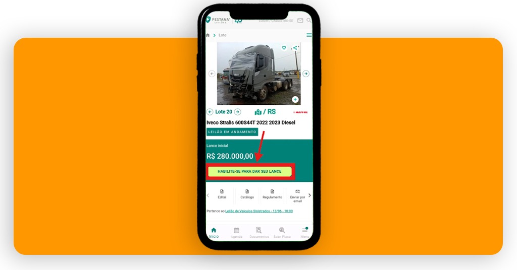 Aplicativo de leilão de carros