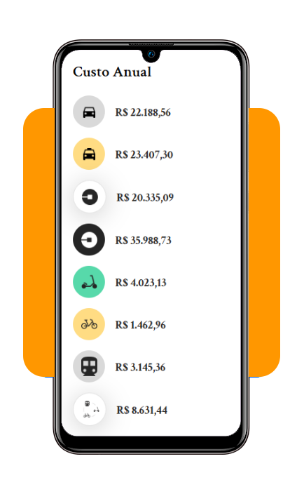 Passo 4 - Resultados anuais das modalidades de transporte